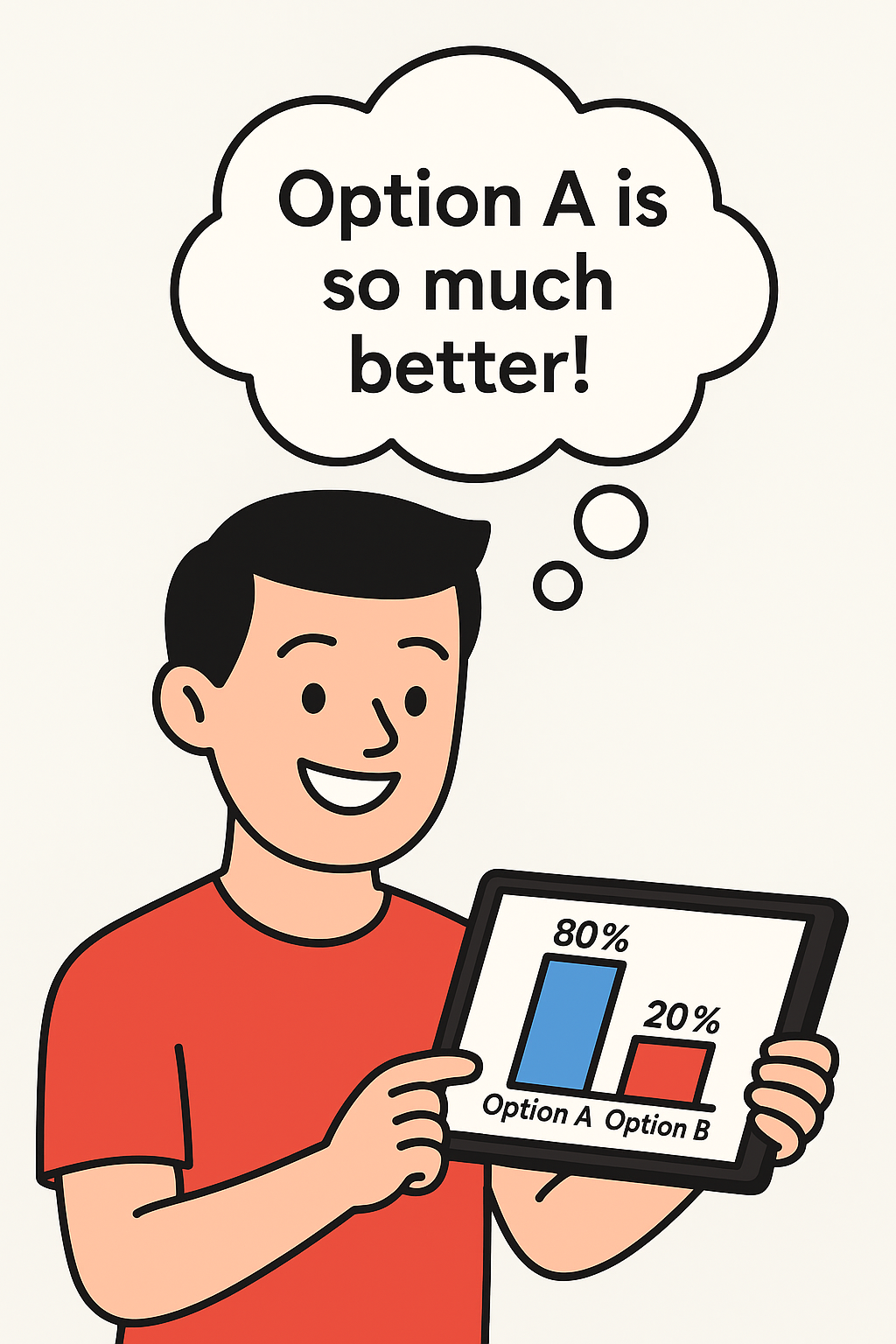 People Believe If 90% Prefer A over B, A Must Be Much Better than B. Are They Wrong?